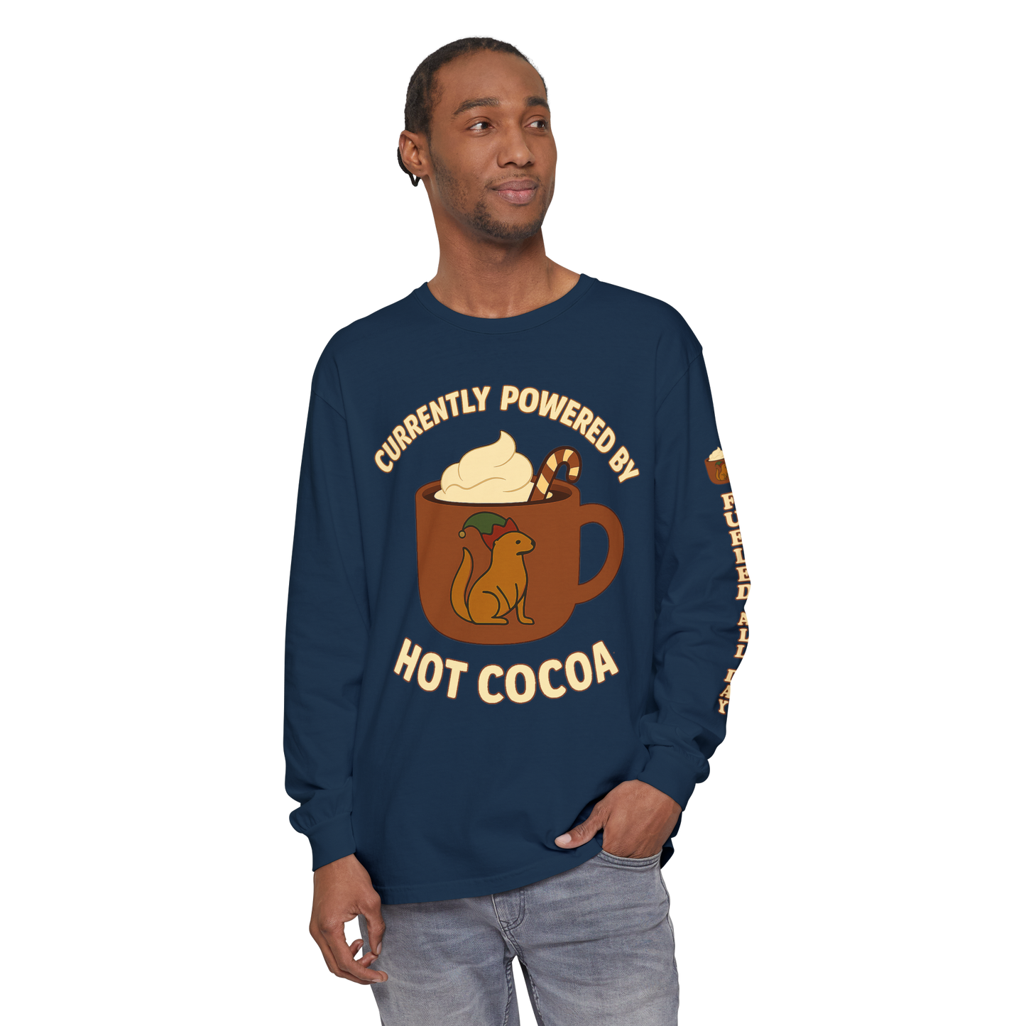 Powered by Cocoa - Long Sleeve Holiday Shirt