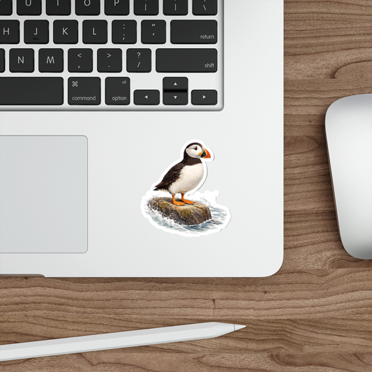 Bram the Puffin, Matte Vinyl Die-Cut Sticker