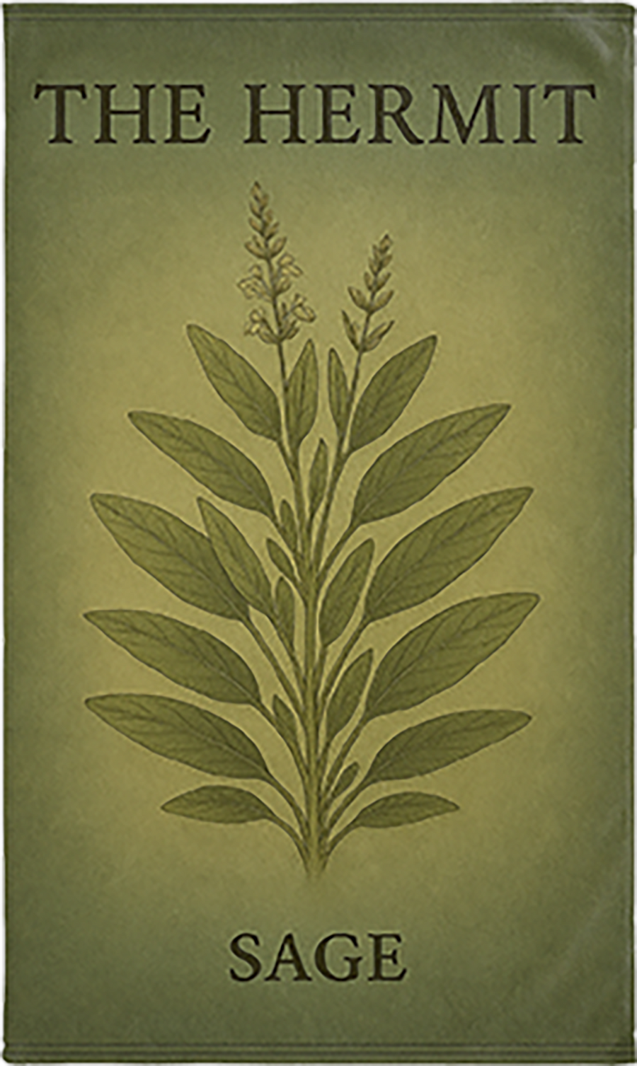 The Hermit, Sage Botanical Hand Towel