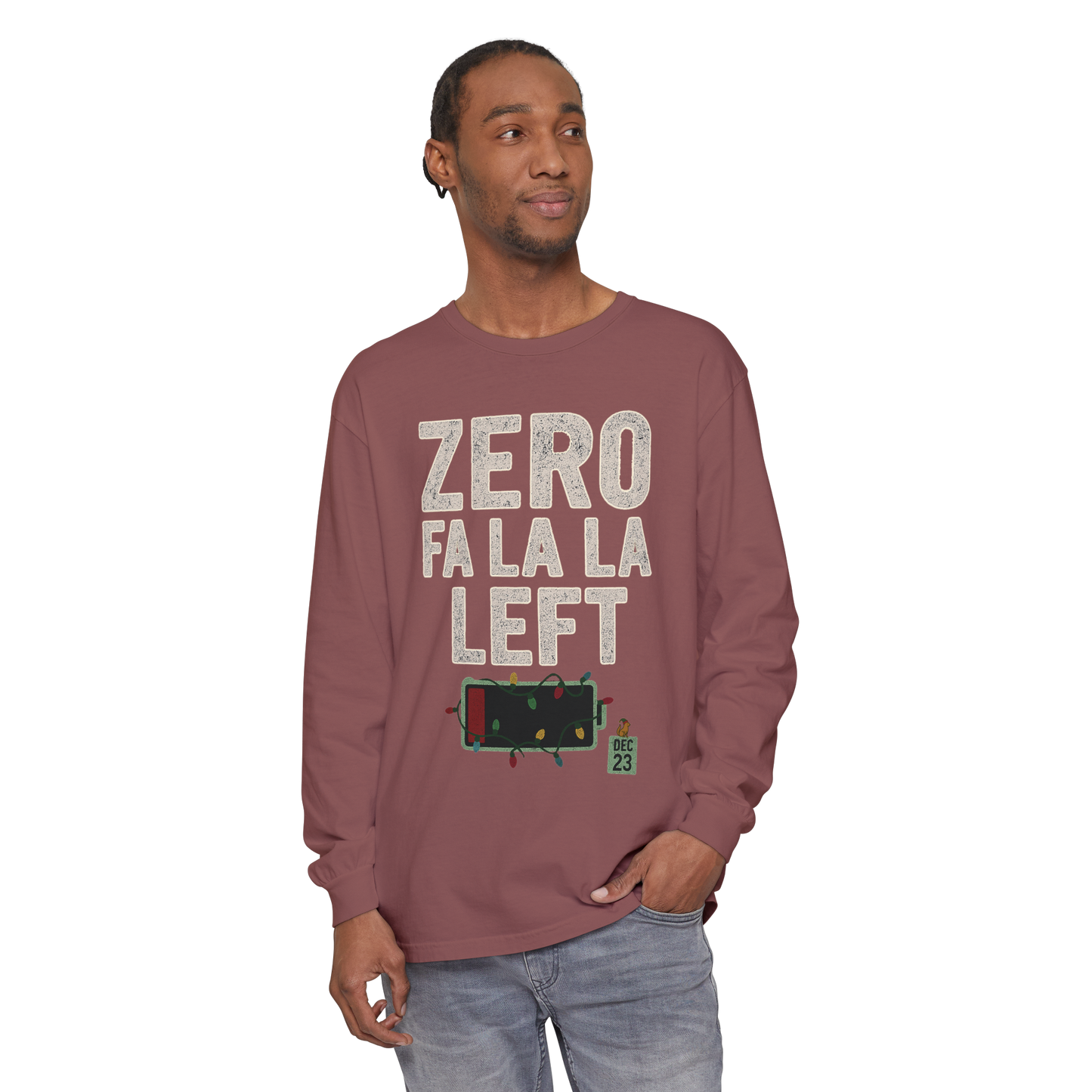 Zero Fa La La Left - Long Sleeve Holiday Shirt