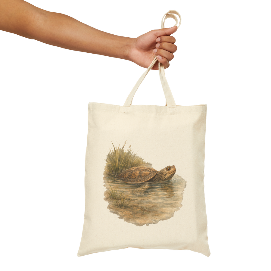Coastal Terrapin Canvas Eco-Friendly Tote