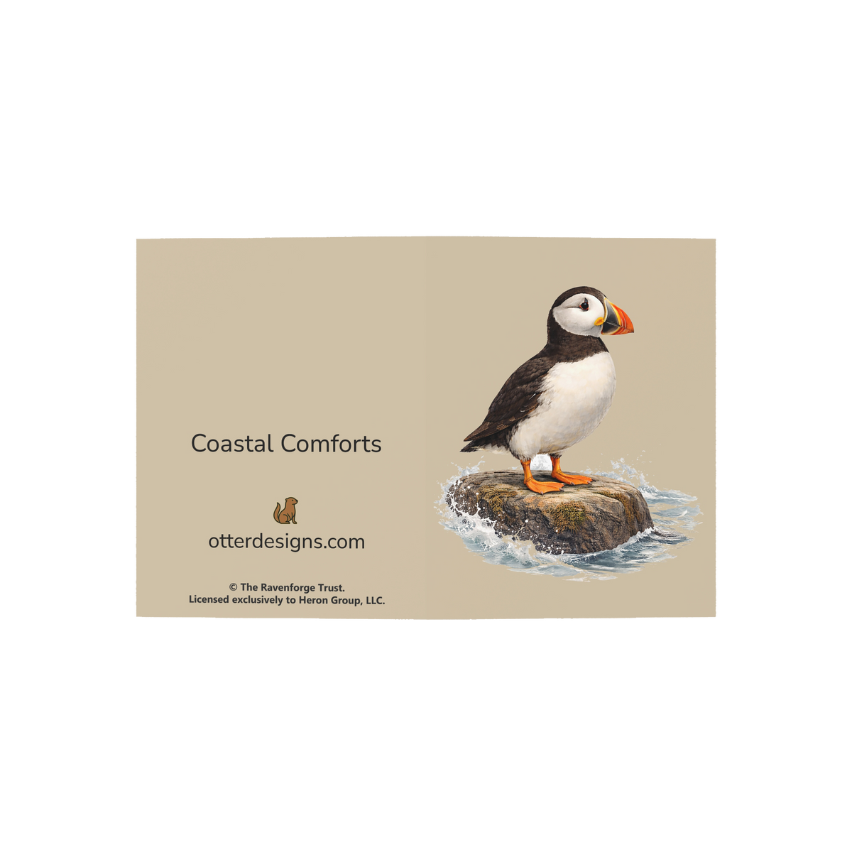 Coastal Puffin Greeting Cards, 10ct