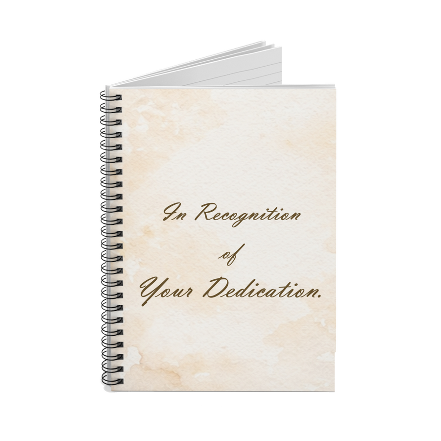 In Recognition — Spiral Notebook