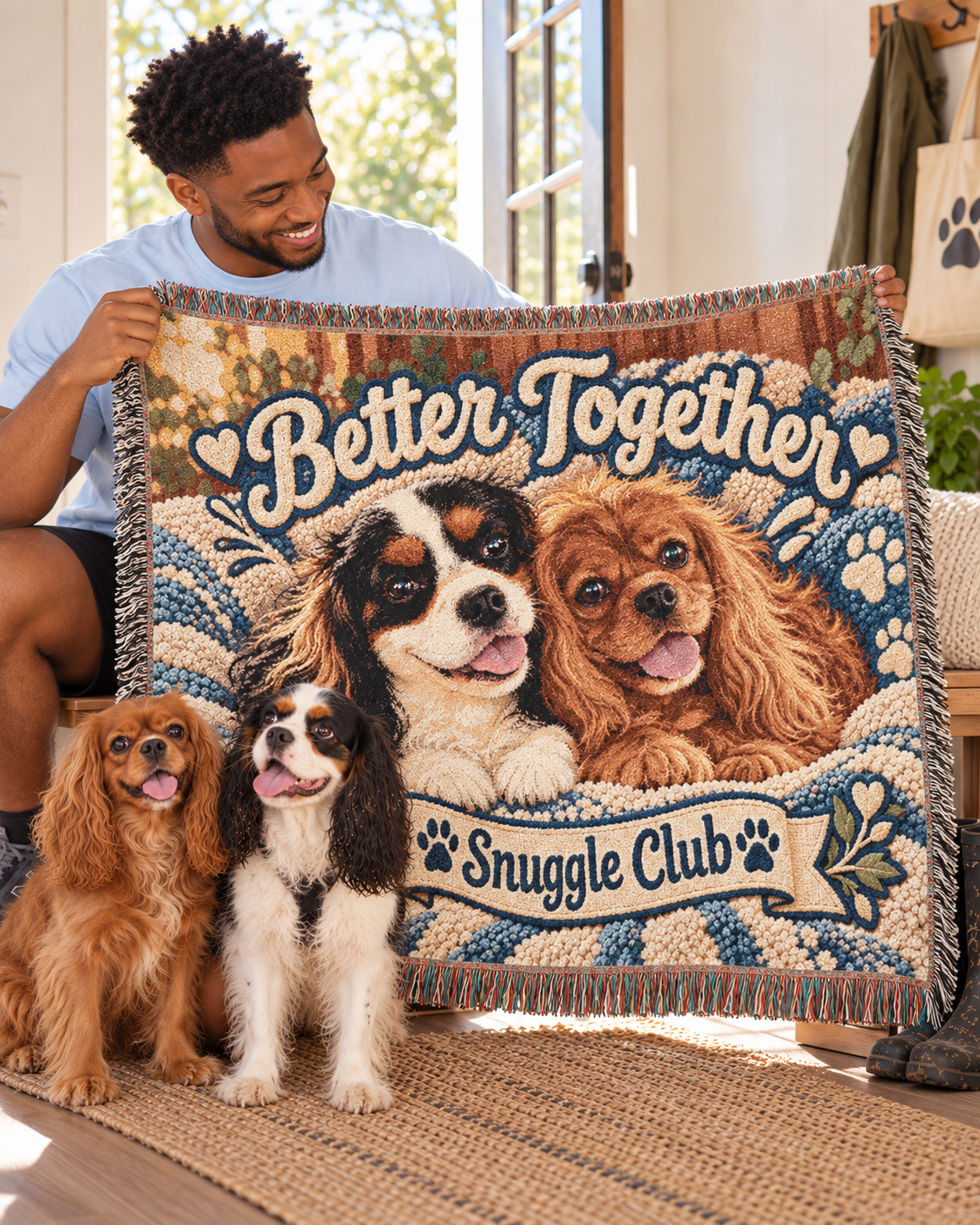 Better Together Snuggle Club Woven Blanket — Cavy Cozy Throw